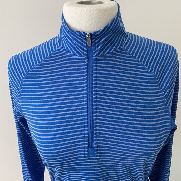 Adidas blue 1/4 zip pullover size S - Picture 4 of 6